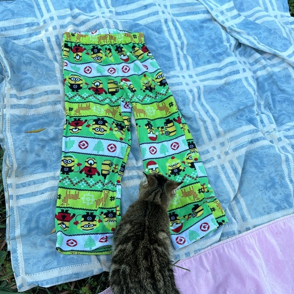 Despicable Me Minions Fleece Elastic Waist Pajama Pants PJs Bottoms Green Boys M - Picture 2 of 16
